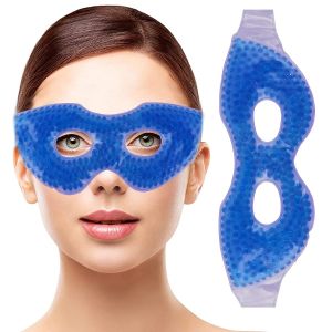 Zureni Cooling Gel Eye Mask Undereye Cool Ice Pack for Dark Circles, Dry Eyes, Patches, Swelling & Redness Sleeping Reusable Cold & Hot Compress Eyebrow Pad for Women & Men (Blue)