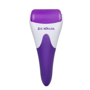 Zureni Ice Roller Face Massager Facial Skin Care Tool with Cool Gel Beads for Cold Massage Therapy, Reducing Wrinkles & Eye Puffiness (Purple)