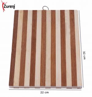 Large Non-slip Wooden Bamboo Chopping/Cutting Board - 22 cm x 32 cm x 1.7 cm 