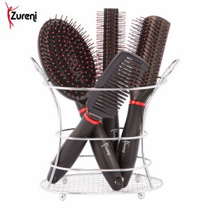 Pack of 4 Professional Hair Style Brush Combo Kit With Stand Pack