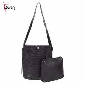 Women PU Leather Handbag Bag with Carry Pouch Wallet