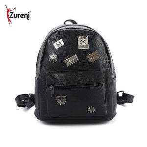 Zureni PU Leather Luxury Designer Shoulder Bag for Women with Linen Interior Large Capacity