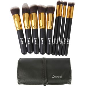 10 Pcs Professional Makeup Brush Kit with Bag