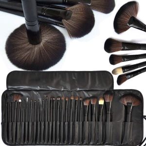 Zureni 24 Pcs Makeup Brushes For Face And Eye Cosmetics, Premium Synthetic Hair, With Black Brush Bag Organizer