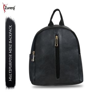 Girls Cute PU Leather Mini Backpack Waterproof - Grey