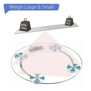 Whitecherry Digital Body Weight Bathroom Scale with Large LCD Screen